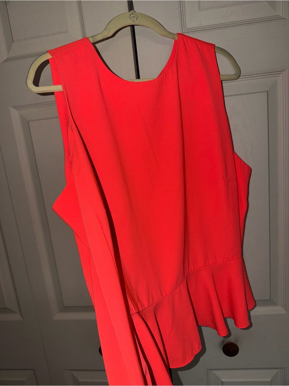 belle sky Coral Peplum Tank Top